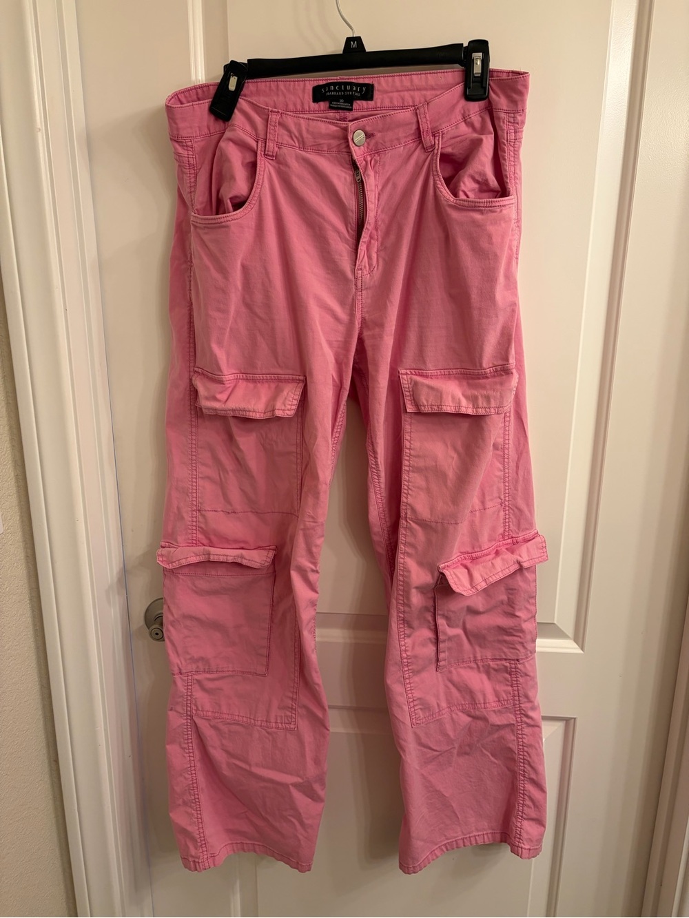 Sanctuary Pink Cargo Wide-Leg Pants - size 30 waist - great condition.